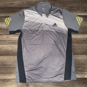 Adidas adiZero Climacool Polo Shirt Men’s Large Gray Performance Golf Athletic
